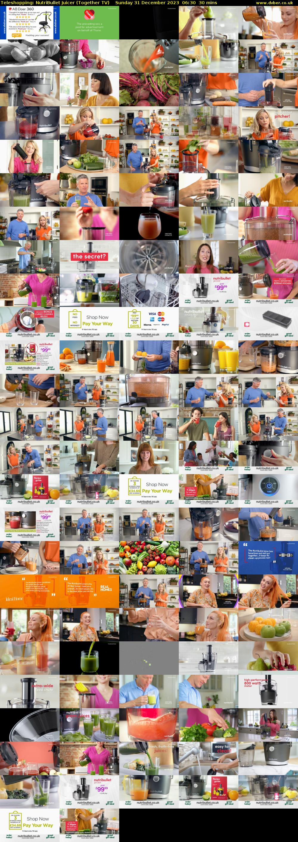 Teleshopping: NutriBullet Juicer (Together TV) Sunday 31 December 2023 06:30 - 07:00
