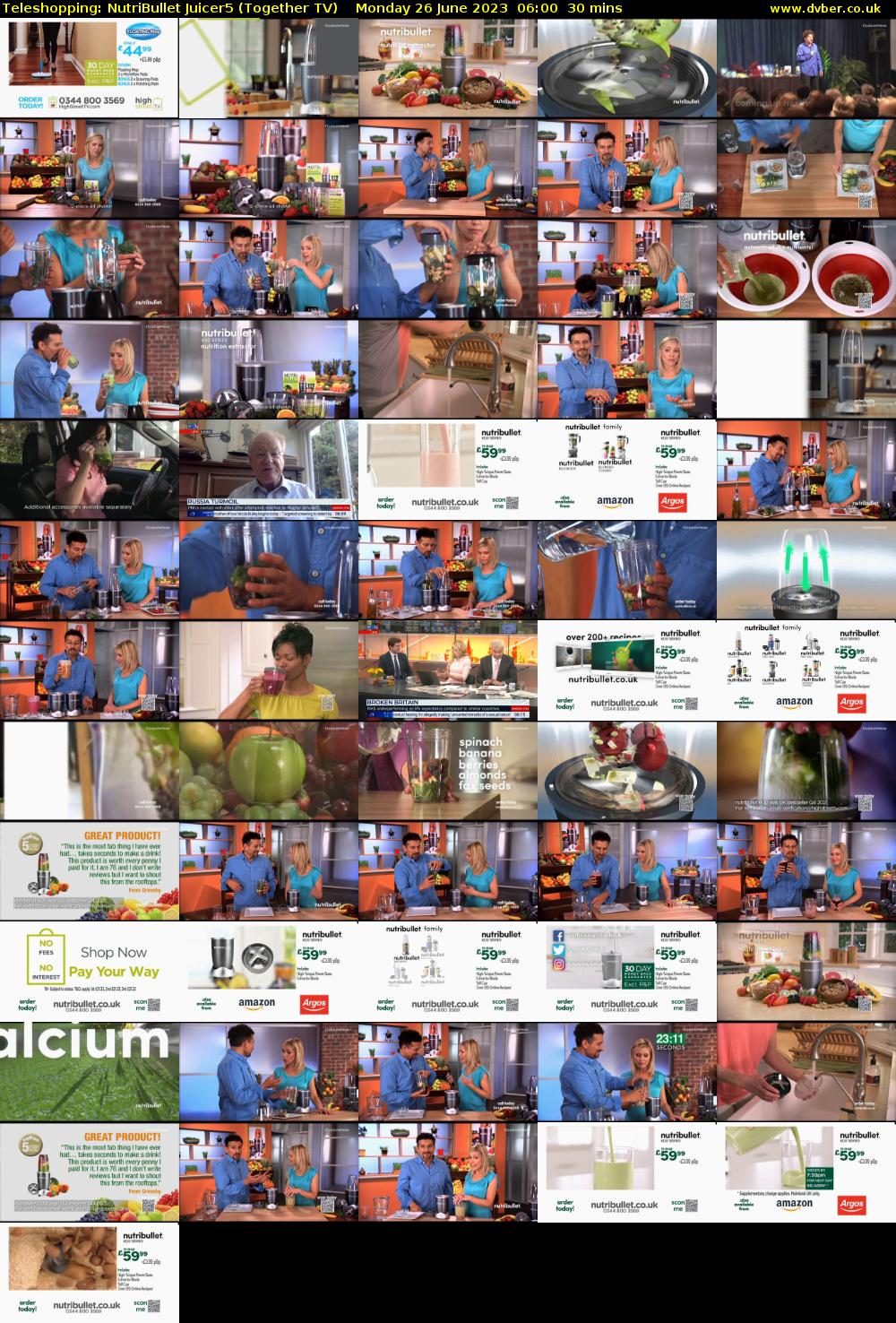 Teleshopping: NutriBullet Juicer5 (Together TV) Monday 26 June 2023 06:00 - 06:30