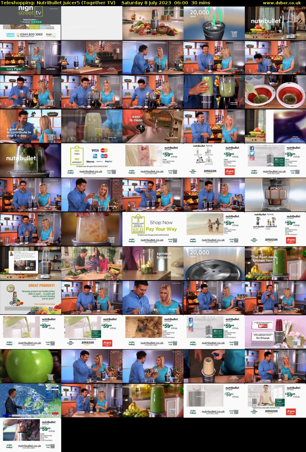 Teleshopping: NutriBullet Juicer5 (Together TV) Saturday 8 July 2023 06:00 - 06:30