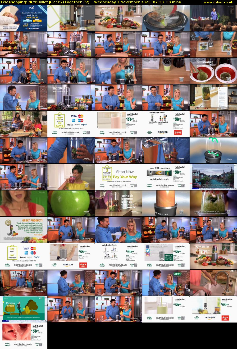 Teleshopping: NutriBullet Juicer5 (Together TV) Wednesday 1 November 2023 07:30 - 08:00