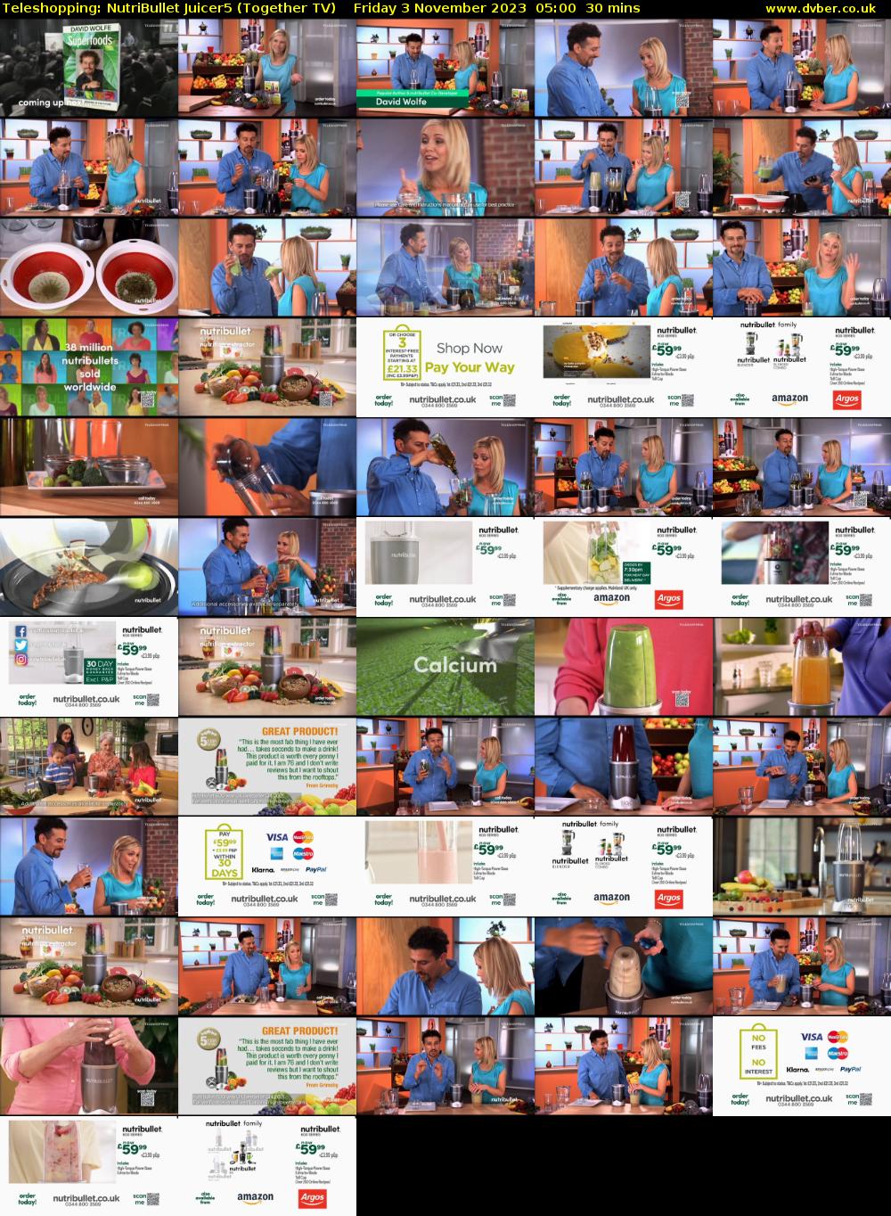 Teleshopping: NutriBullet Juicer5 (Together TV) Friday 3 November 2023 05:00 - 05:30