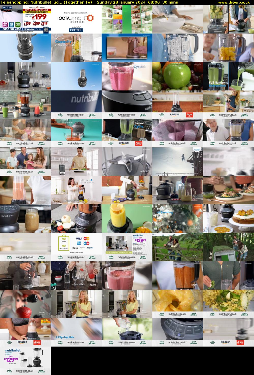 Teleshopping: Nutribullet Jug... (Together TV) Sunday 28 January 2024 08:00 - 08:30