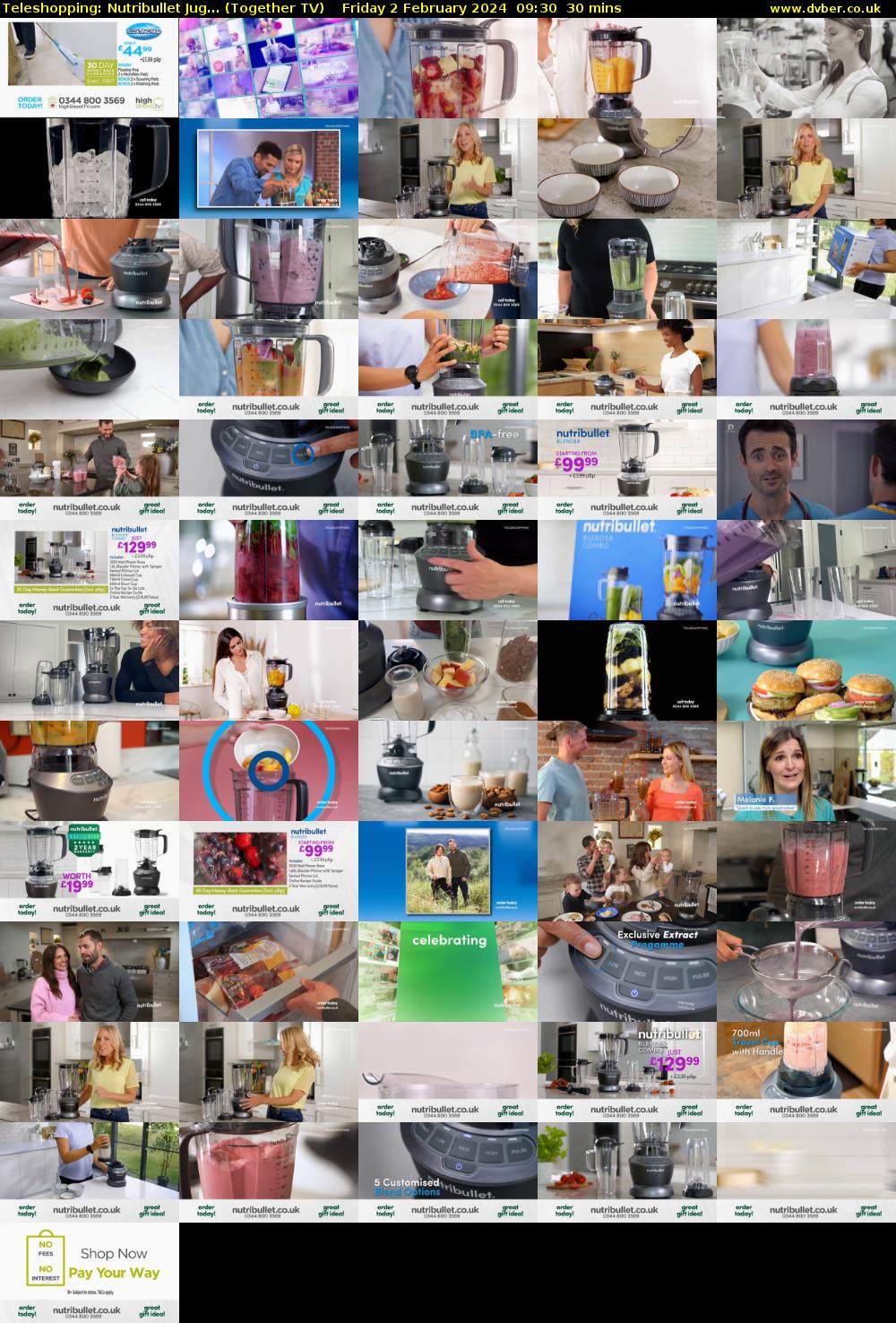 Teleshopping: Nutribullet Jug... (Together TV) Friday 2 February 2024 09:30 - 10:00