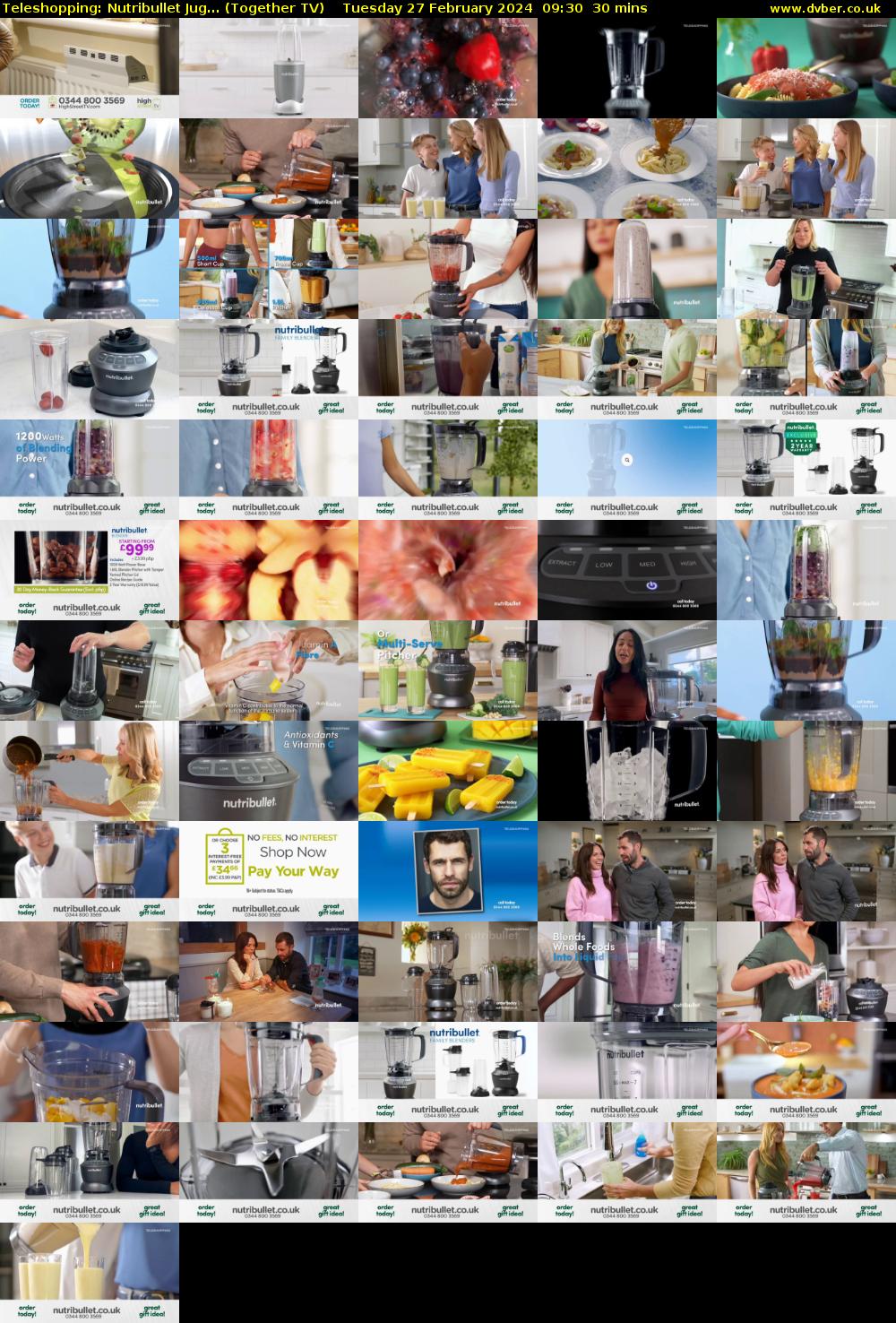 Teleshopping: Nutribullet Jug... (Together TV) Tuesday 27 February 2024 09:30 - 10:00