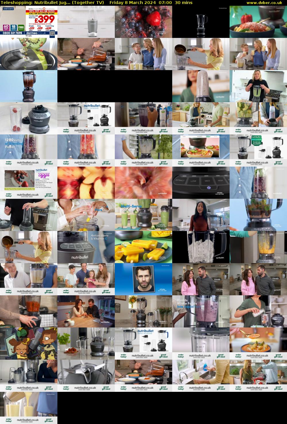 Teleshopping: Nutribullet Jug... (Together TV) Friday 8 March 2024 07:00 - 07:30