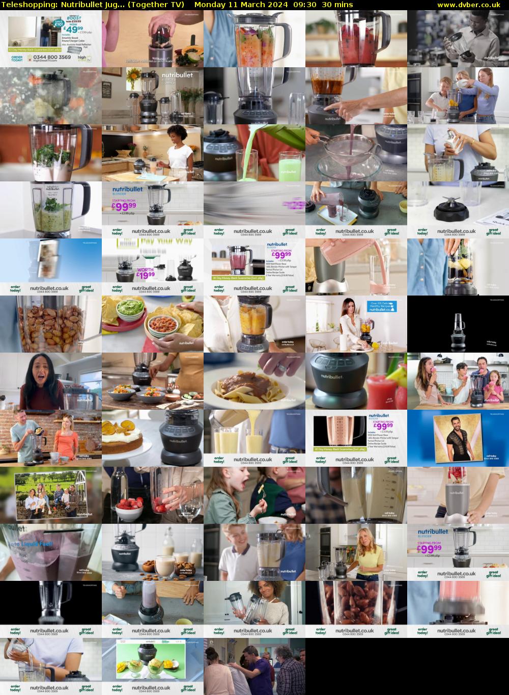 Teleshopping: Nutribullet Jug... (Together TV) Monday 11 March 2024 09:30 - 10:00
