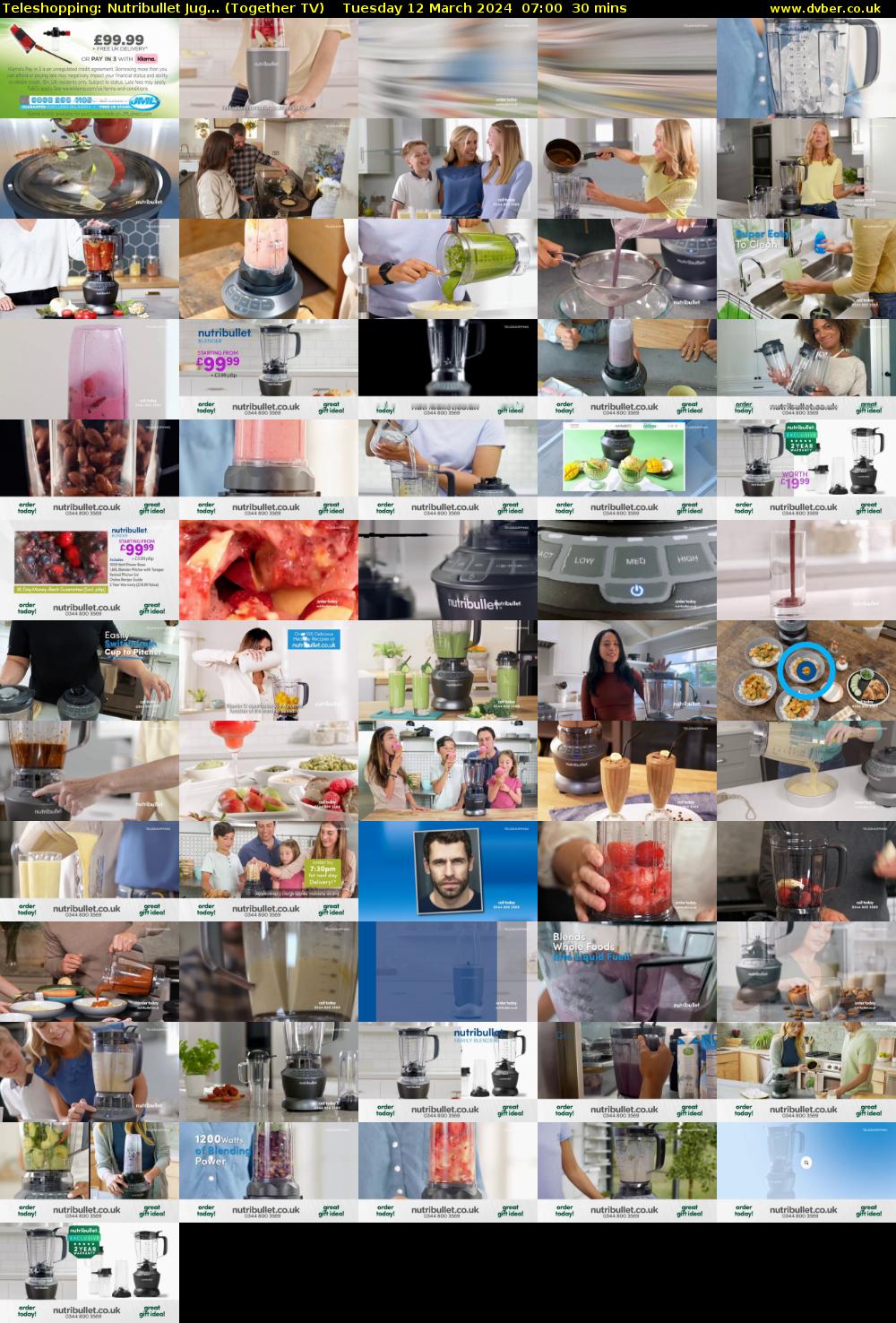 Teleshopping: Nutribullet Jug... (Together TV) Tuesday 12 March 2024 07:00 - 07:30