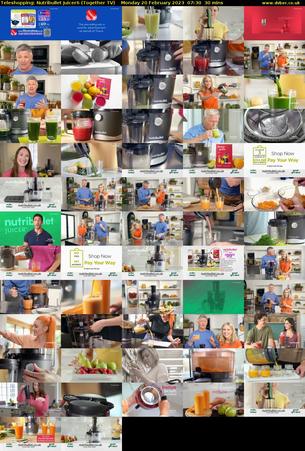 Teleshopping: Nutribullet Juicer6 (Together TV) Monday 20 February 2023 07:30 - 08:00