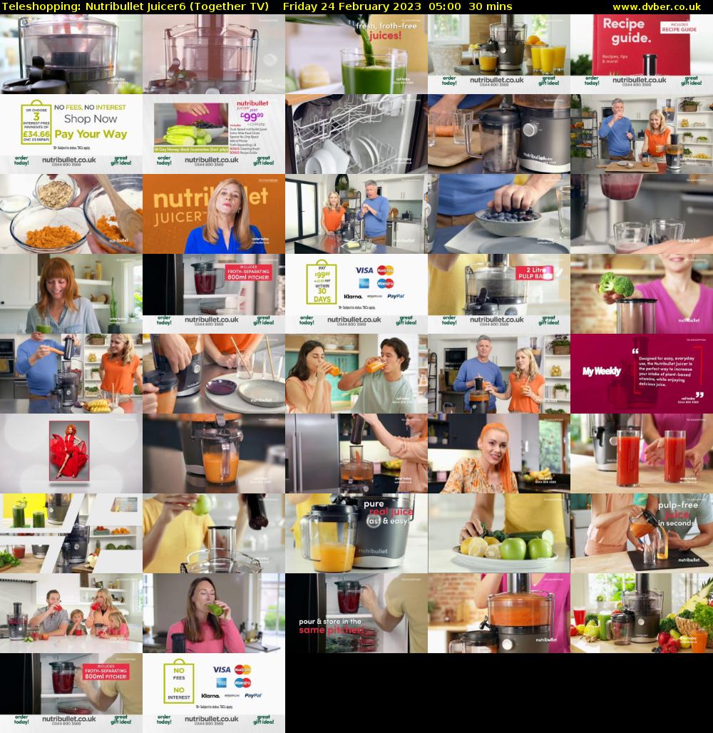 Teleshopping: Nutribullet Juicer6 (Together TV) Friday 24 February 2023 05:00 - 05:30