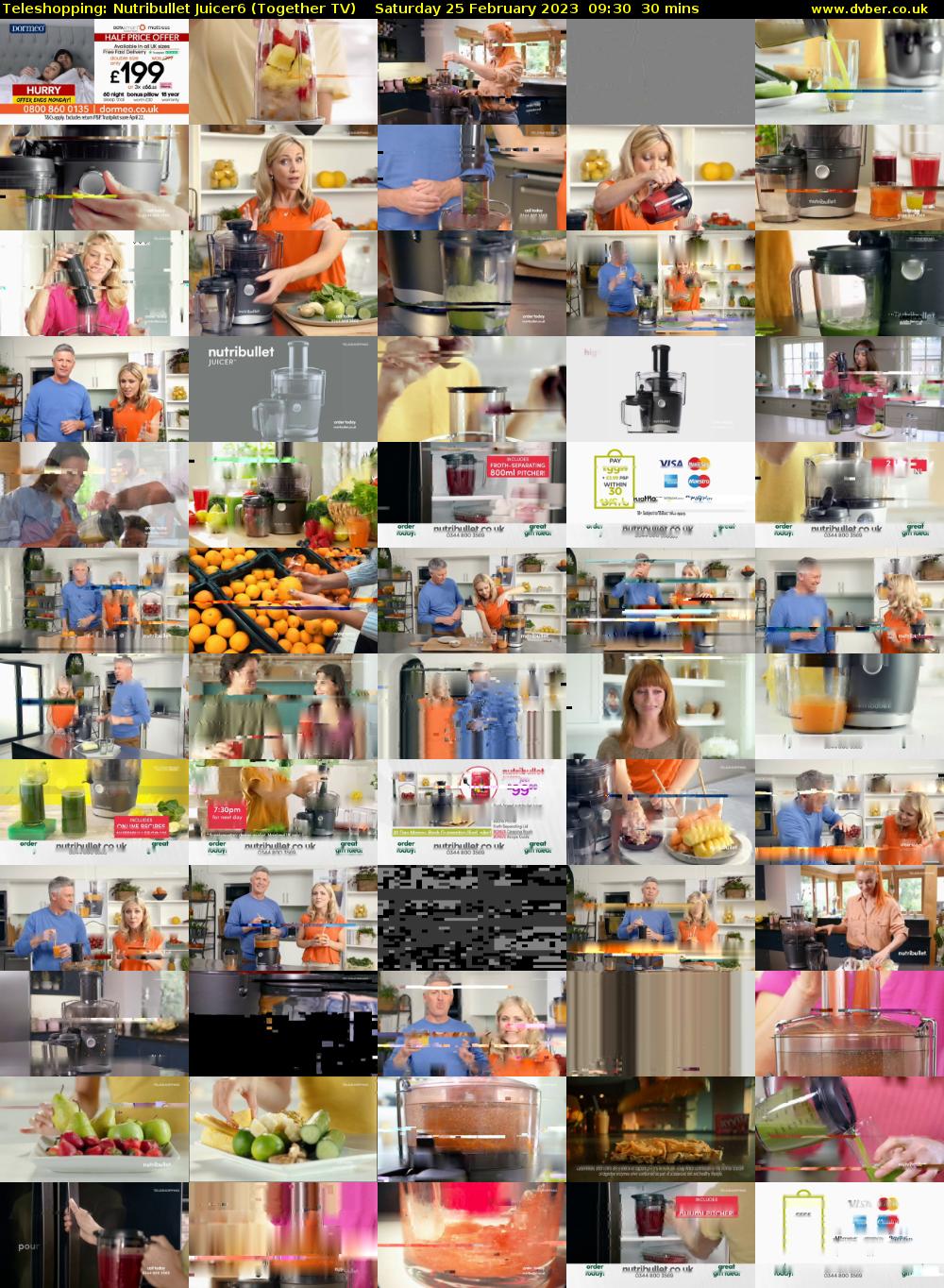 Teleshopping: Nutribullet Juicer6 (Together TV) Saturday 25 February 2023 09:30 - 10:00