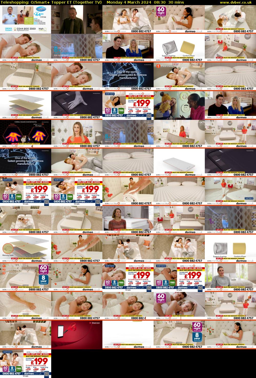 Teleshopping: O/Smart+ Topper ET (Together TV) Monday 4 March 2024 08:30 - 09:00