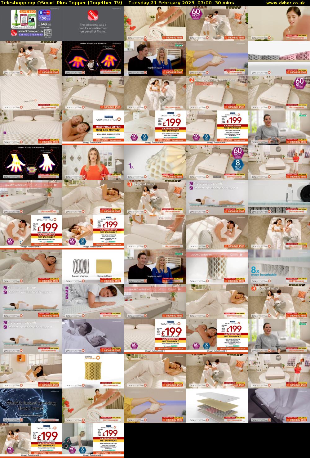 Teleshopping: OSmart Plus Topper (Together TV) Tuesday 21 February 2023 07:00 - 07:30