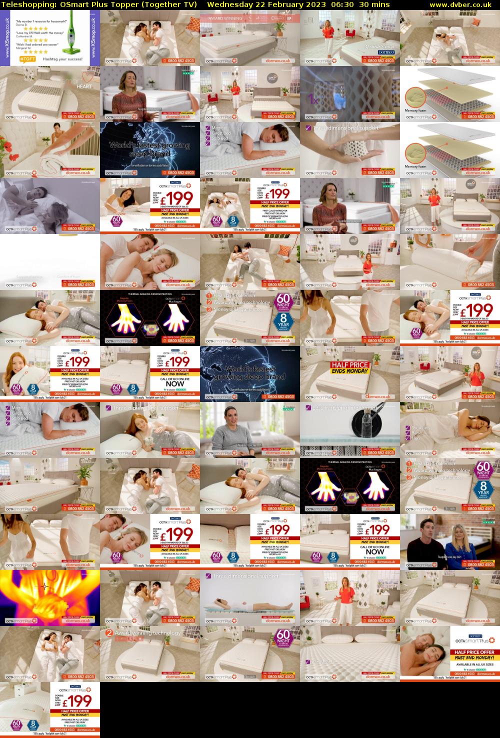 Teleshopping: OSmart Plus Topper (Together TV) Wednesday 22 February 2023 06:30 - 07:00