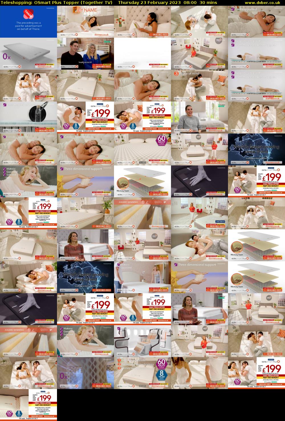 Teleshopping: OSmart Plus Topper (Together TV) Thursday 23 February 2023 08:00 - 08:30