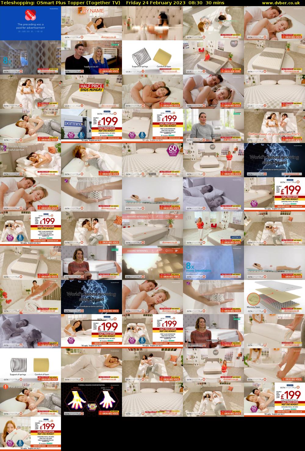 Teleshopping: OSmart Plus Topper (Together TV) Friday 24 February 2023 08:30 - 09:00