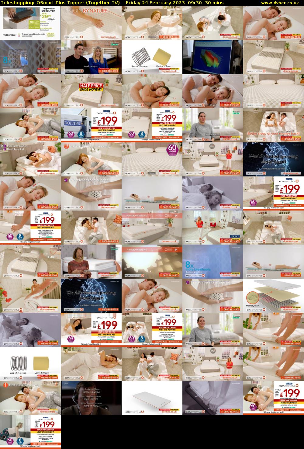 Teleshopping: OSmart Plus Topper (Together TV) Friday 24 February 2023 09:30 - 10:00