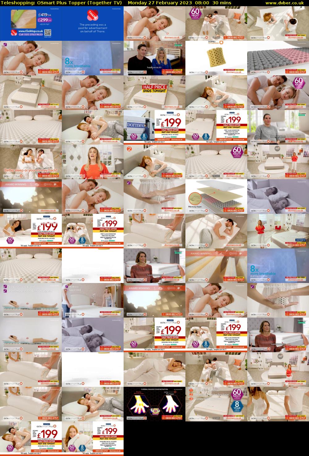 Teleshopping: OSmart Plus Topper (Together TV) Monday 27 February 2023 08:00 - 08:30