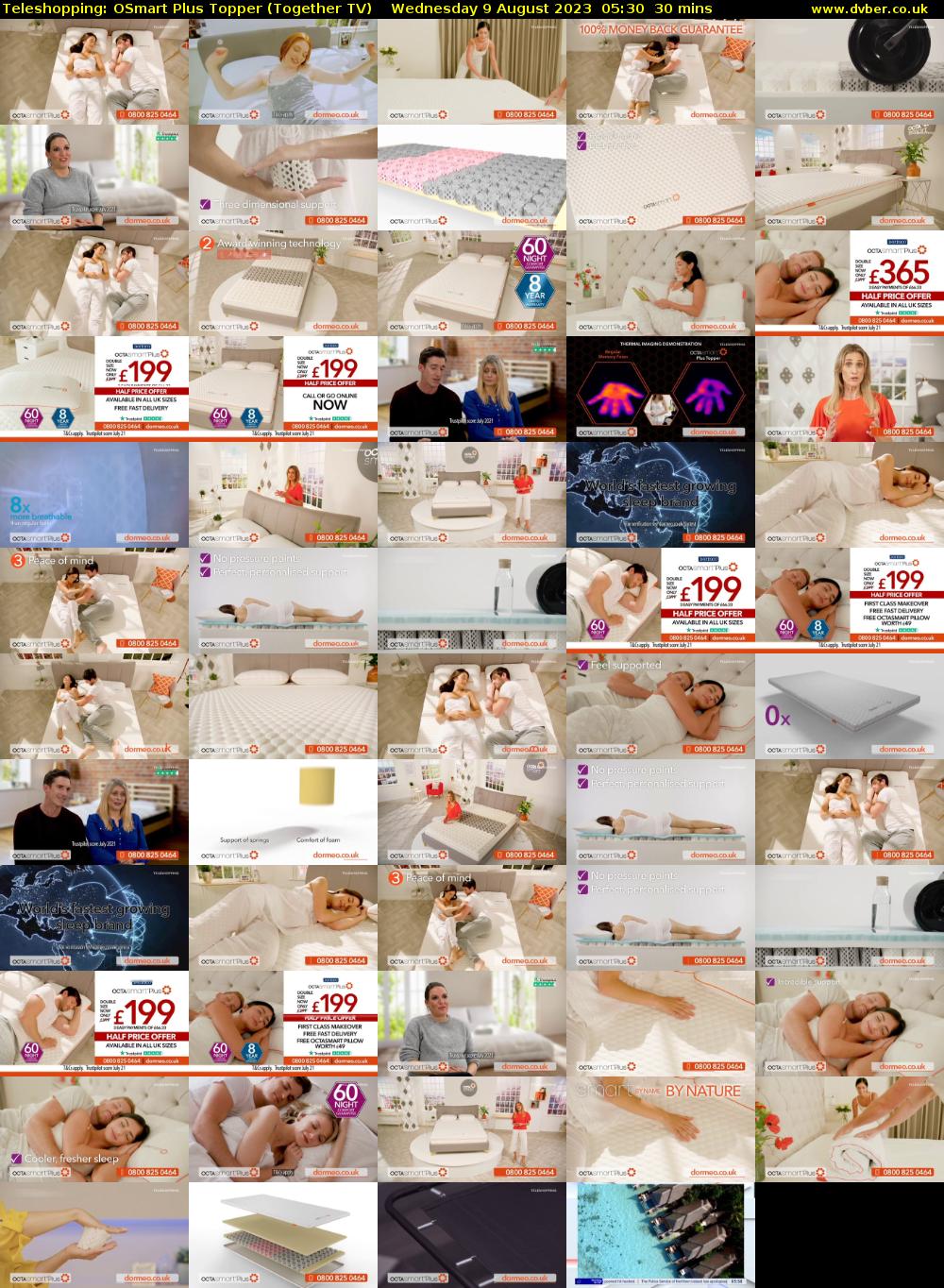 Teleshopping: OSmart Plus Topper (Together TV) Wednesday 9 August 2023 05:30 - 06:00