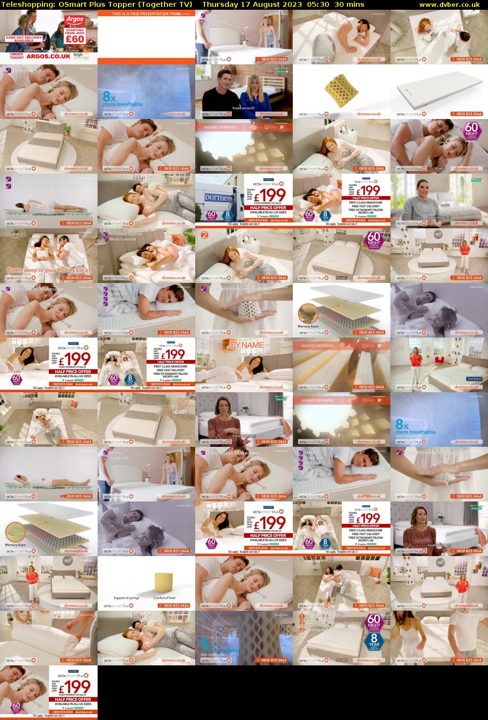 Teleshopping: OSmart Plus Topper (Together TV) Thursday 17 August 2023 05:30 - 06:00