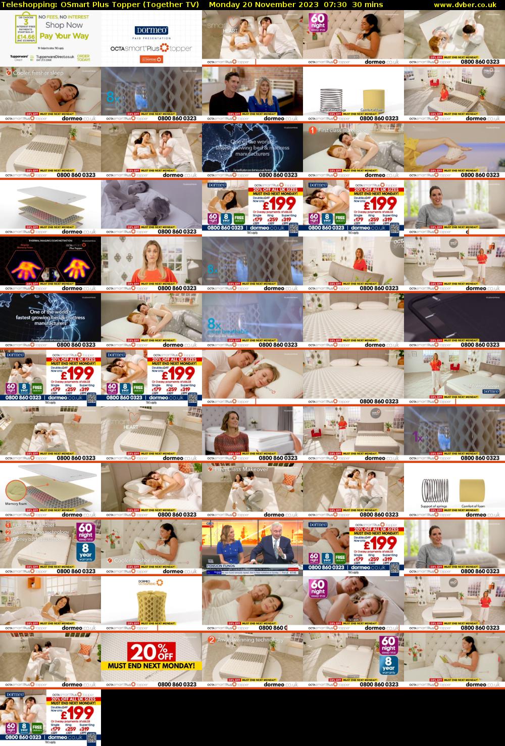 Teleshopping: OSmart Plus Topper (Together TV) Monday 20 November 2023 07:30 - 08:00