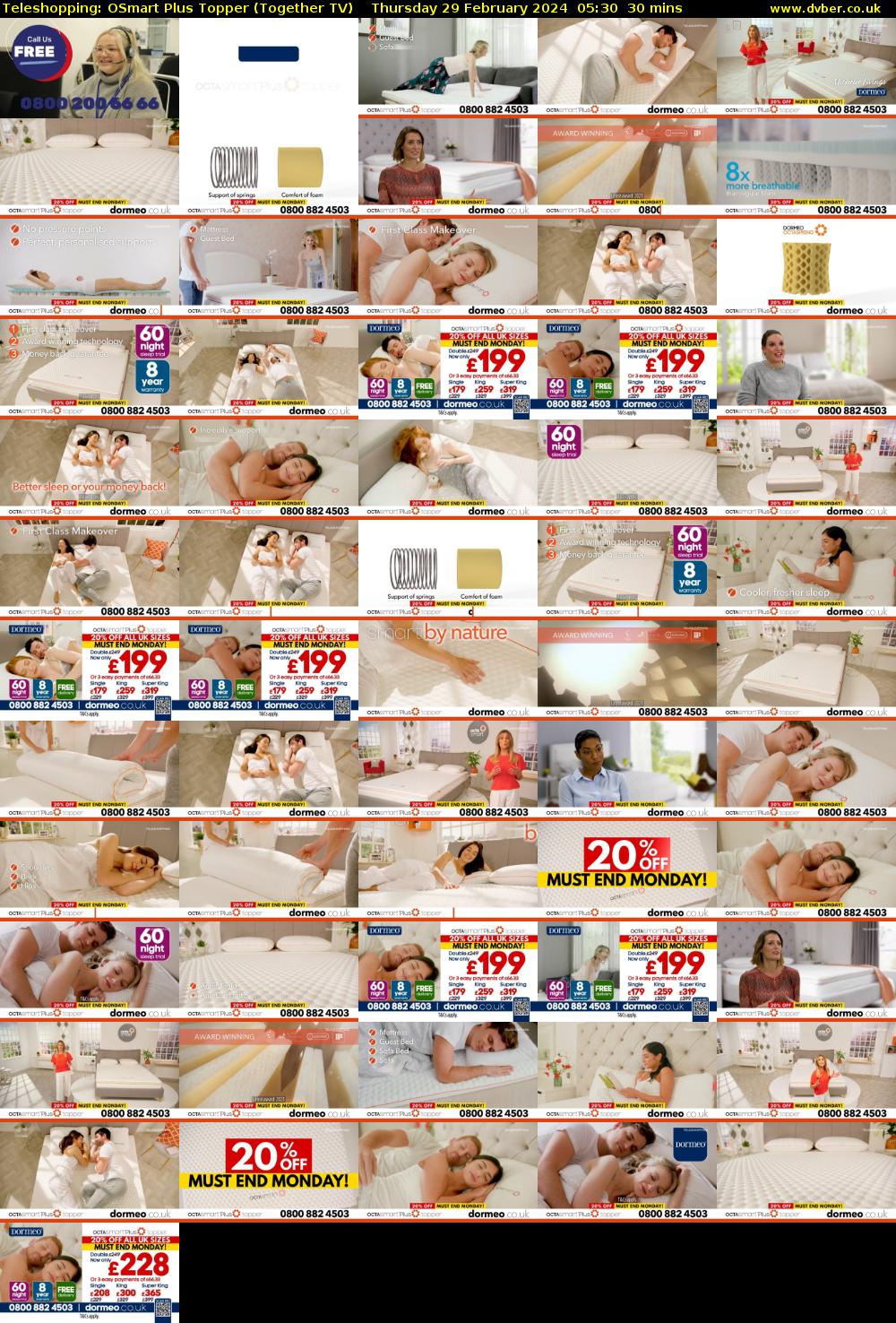 Teleshopping: OSmart Plus Topper (Together TV) Thursday 29 February 2024 05:30 - 06:00