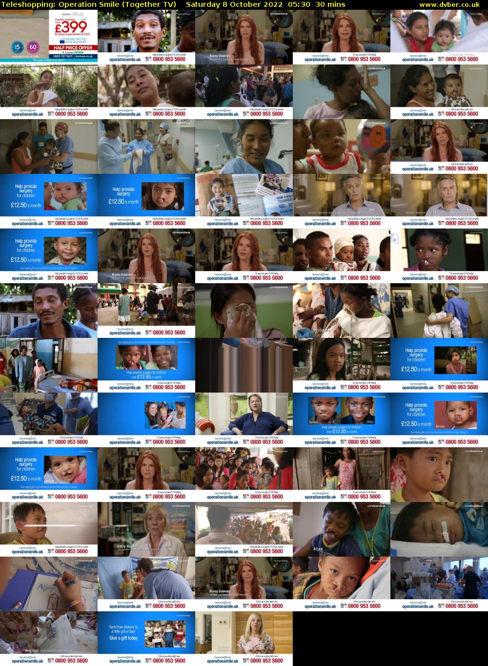 Teleshopping: Operation Smile (Together TV) Saturday 8 October 2022 05:30 - 06:00