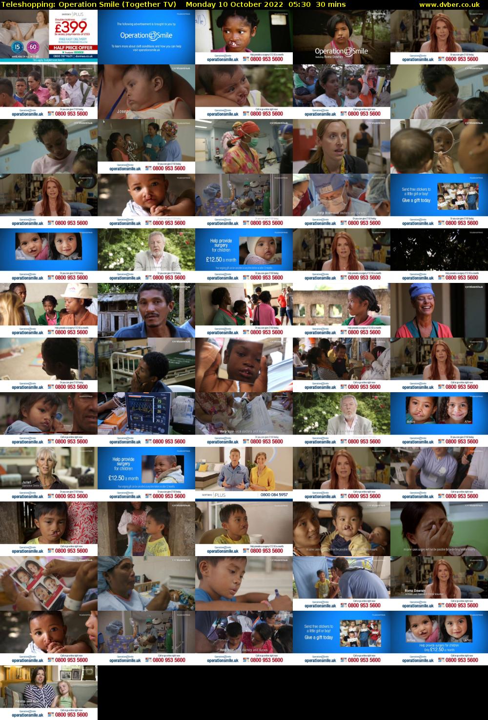 Teleshopping: Operation Smile (Together TV) Monday 10 October 2022 05:30 - 06:00