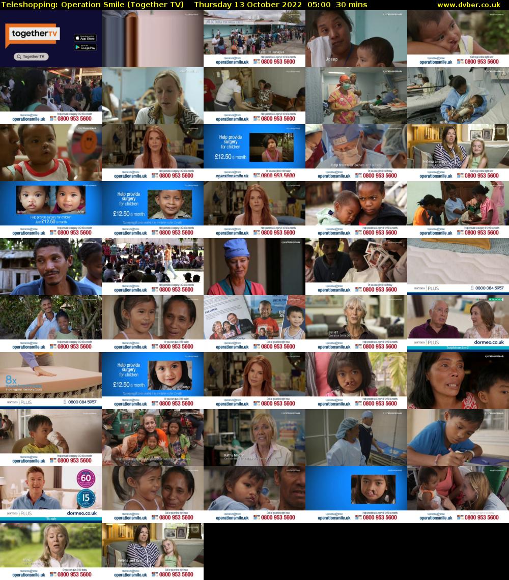 Teleshopping: Operation Smile (Together TV) Thursday 13 October 2022 05:00 - 05:30