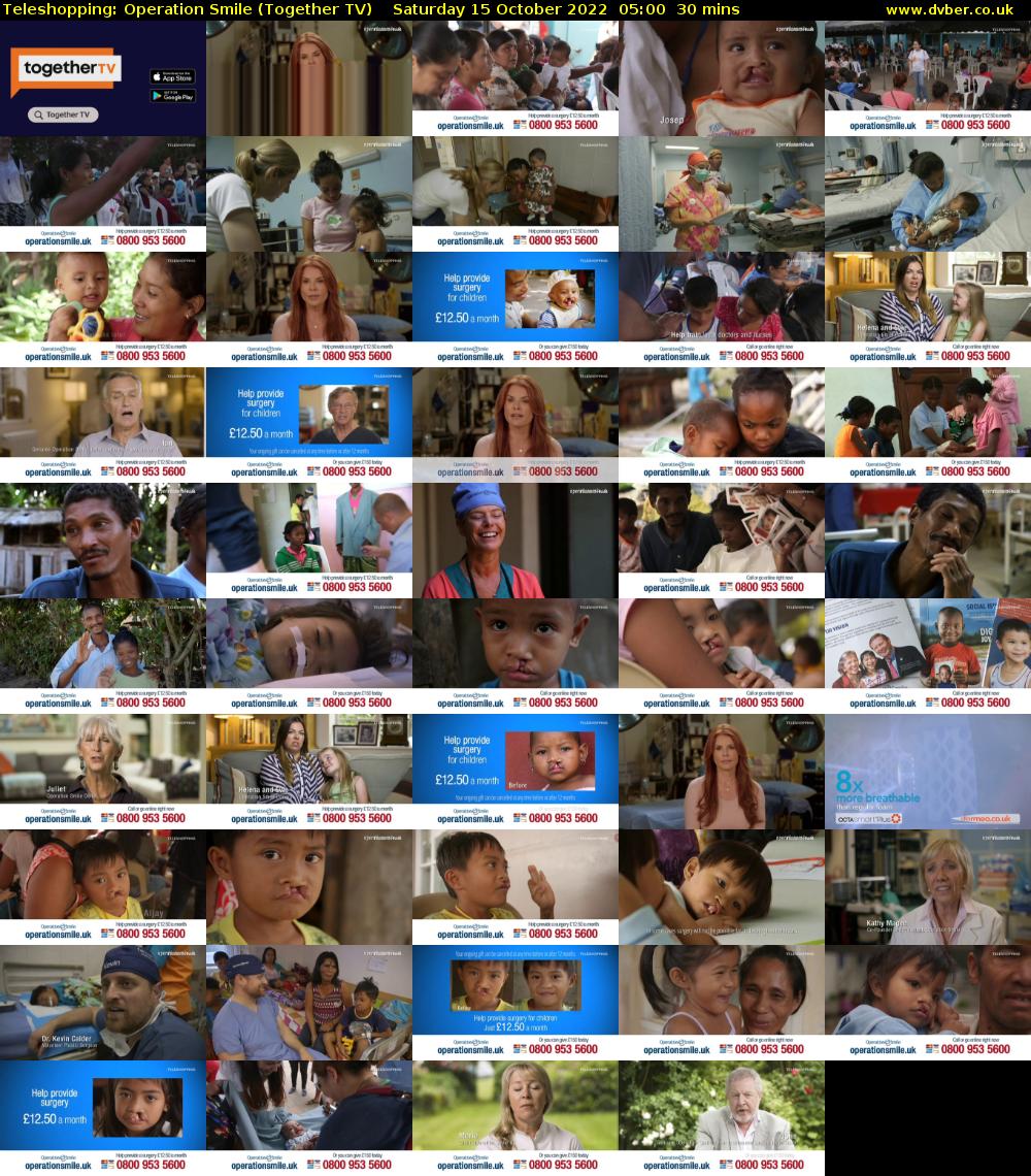 Teleshopping: Operation Smile (Together TV) Saturday 15 October 2022 05:00 - 05:30