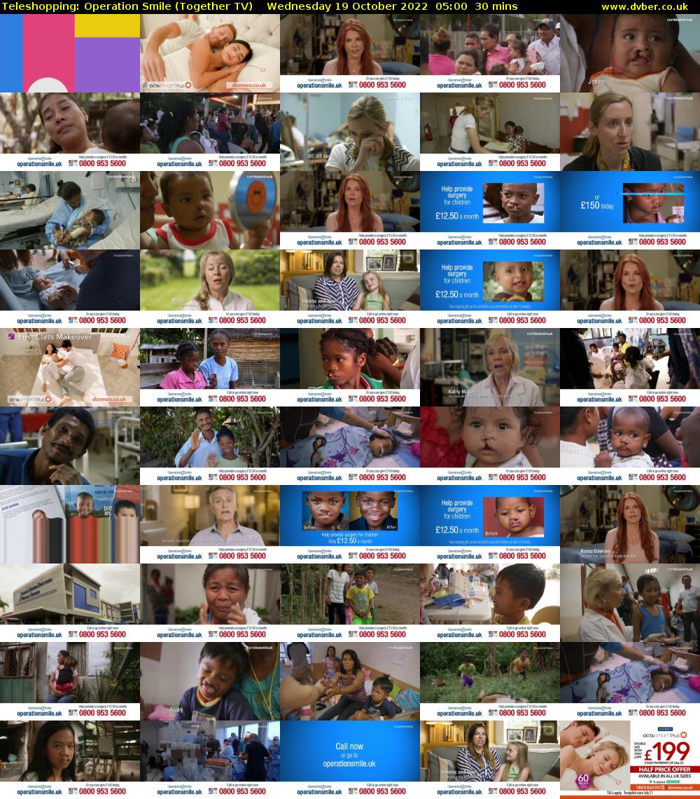 Teleshopping: Operation Smile (Together TV) Wednesday 19 October 2022 05:00 - 05:30