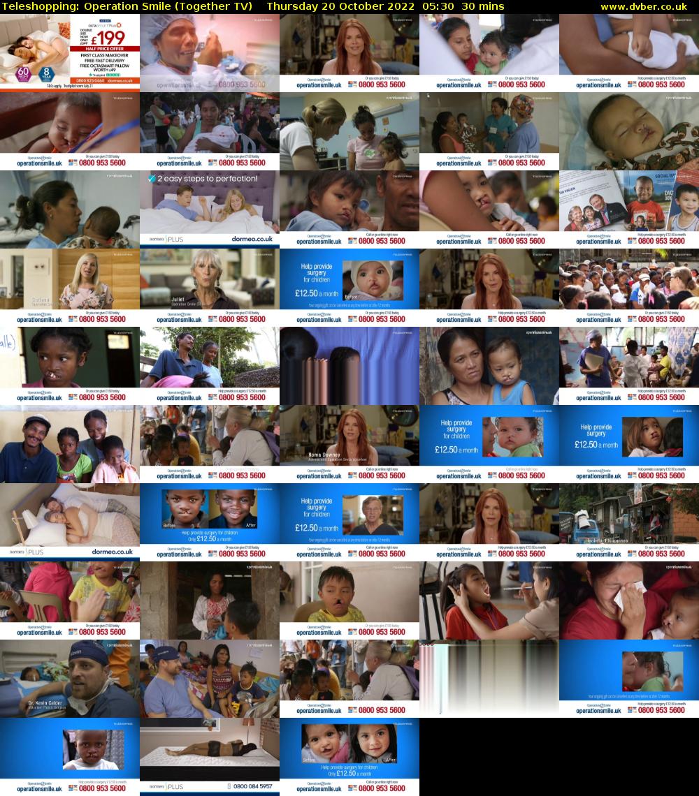 Teleshopping: Operation Smile (Together TV) Thursday 20 October 2022 05:30 - 06:00
