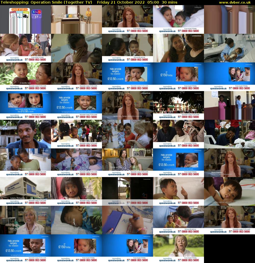 Teleshopping: Operation Smile (Together TV) Friday 21 October 2022 05:00 - 05:30