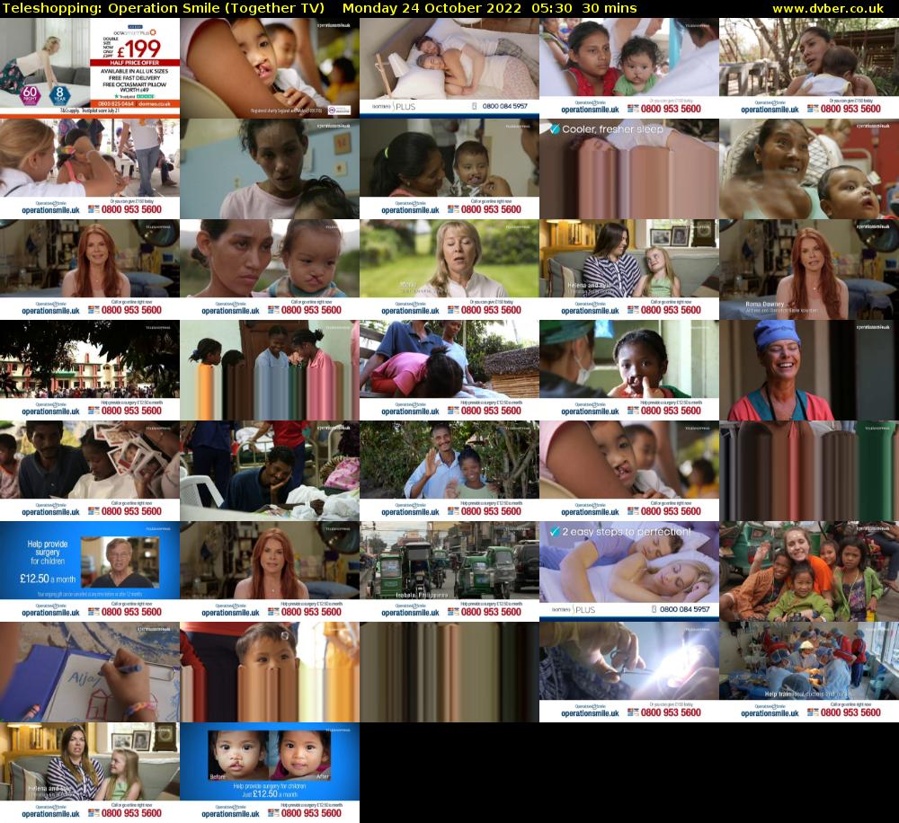 Teleshopping: Operation Smile (Together TV) Monday 24 October 2022 05:30 - 06:00