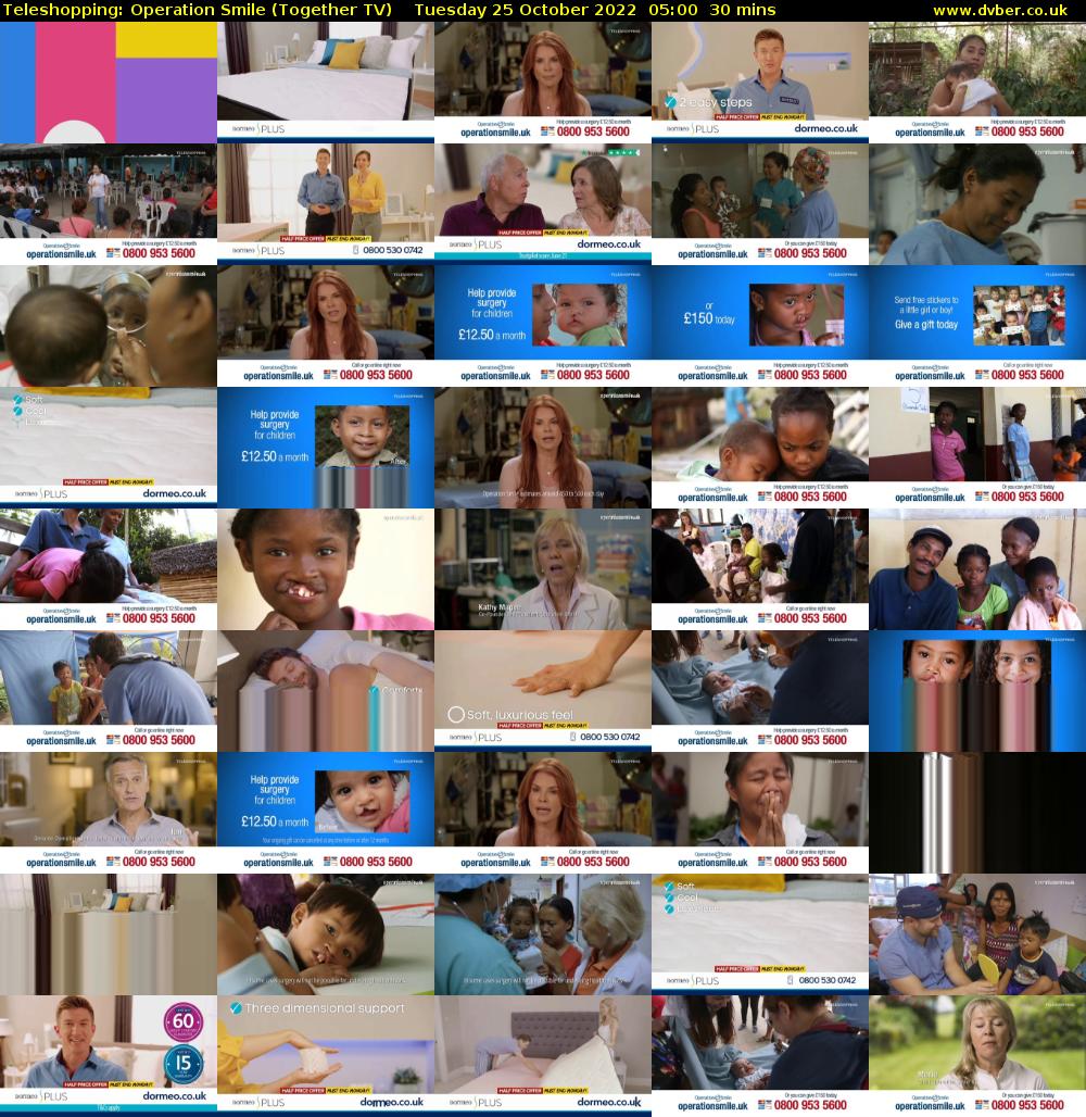 Teleshopping: Operation Smile (Together TV) Tuesday 25 October 2022 05:00 - 05:30