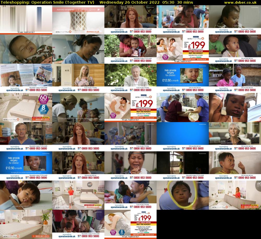 Teleshopping: Operation Smile (Together TV) Wednesday 26 October 2022 05:30 - 06:00