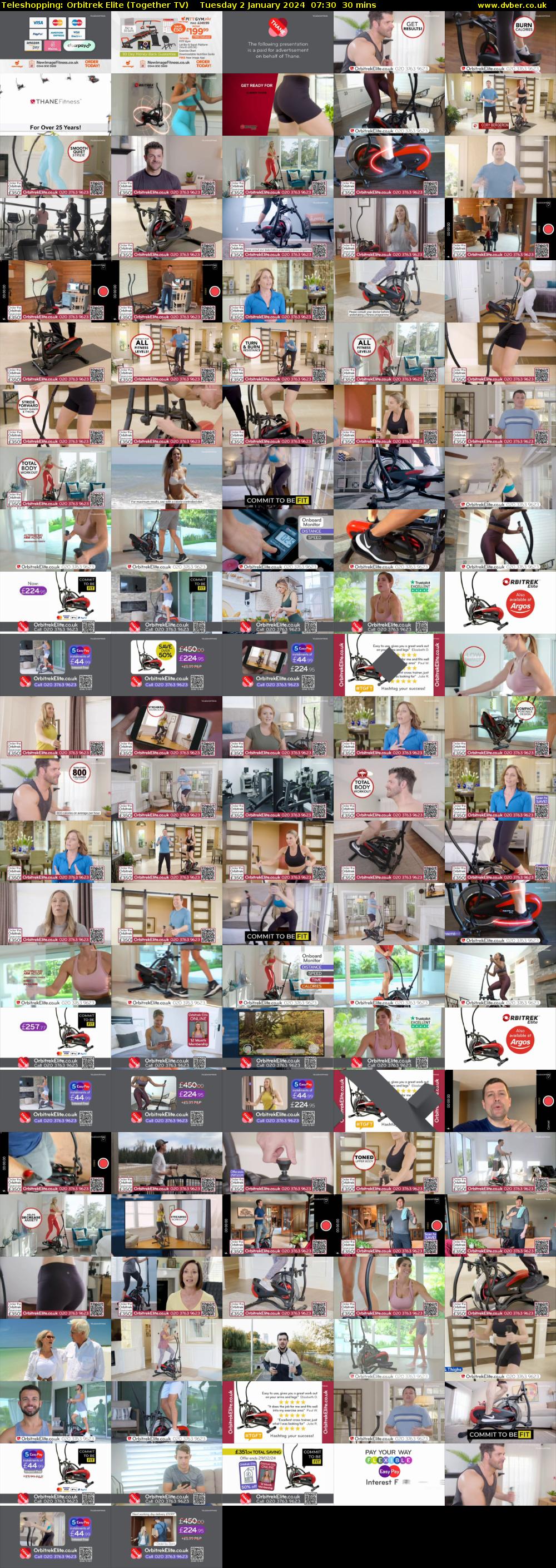 Teleshopping: Orbitrek Elite (Together TV) Tuesday 2 January 2024 07:30 - 08:00
