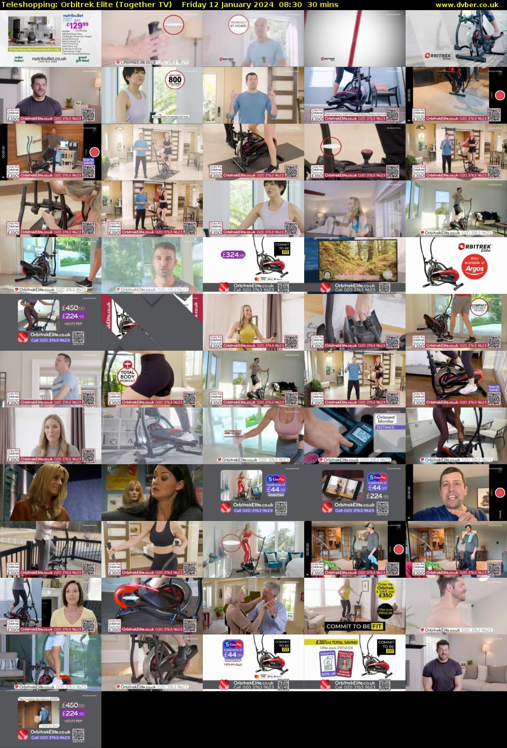 Teleshopping: Orbitrek Elite (Together TV) Friday 12 January 2024 08:30 - 09:00