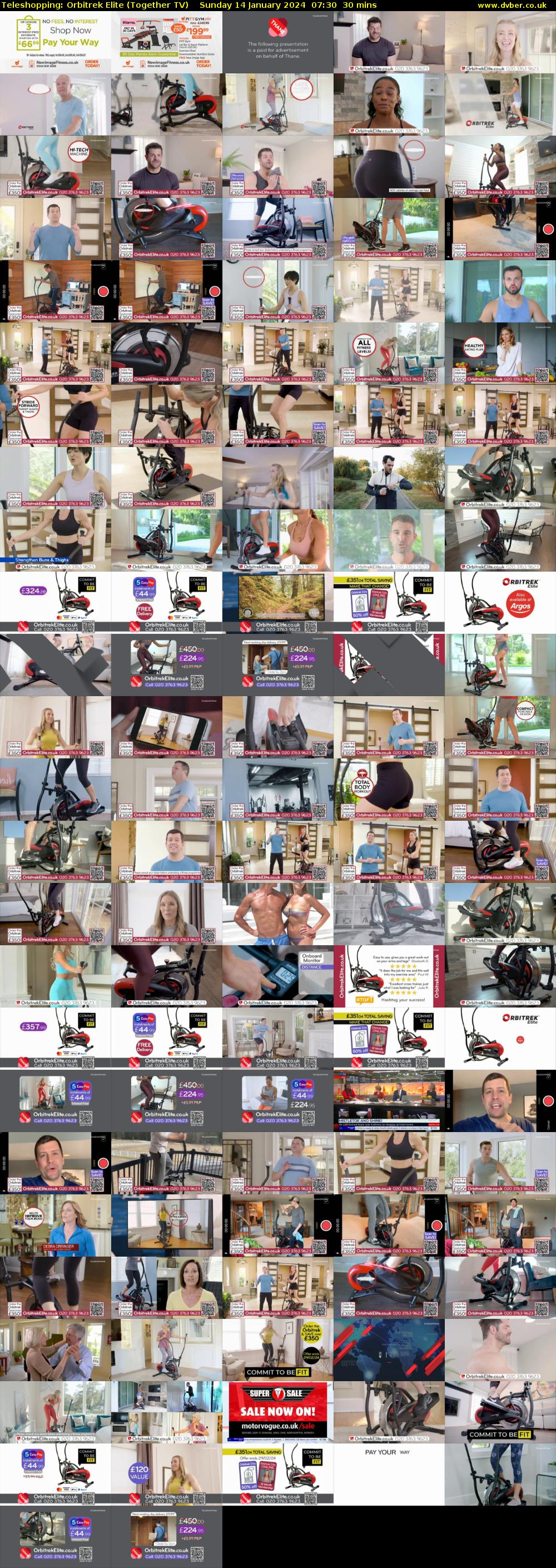Teleshopping: Orbitrek Elite (Together TV) Sunday 14 January 2024 07:30 - 08:00