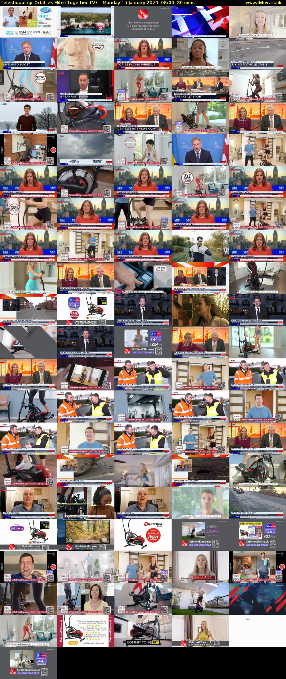Teleshopping: Orbitrek Elite (Together TV) Monday 15 January 2024 08:00 - 08:30