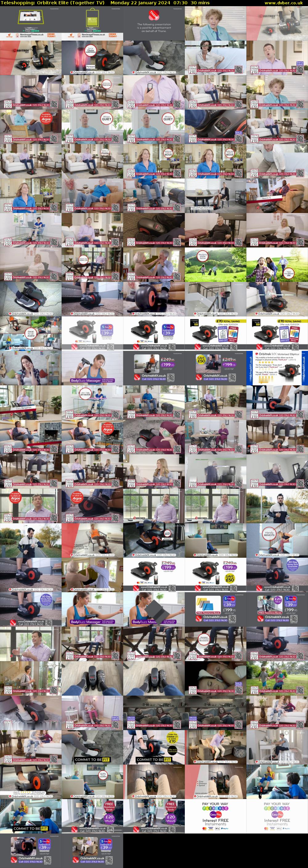 Teleshopping: Orbitrek Elite (Together TV) Monday 22 January 2024 07:30 - 08:00