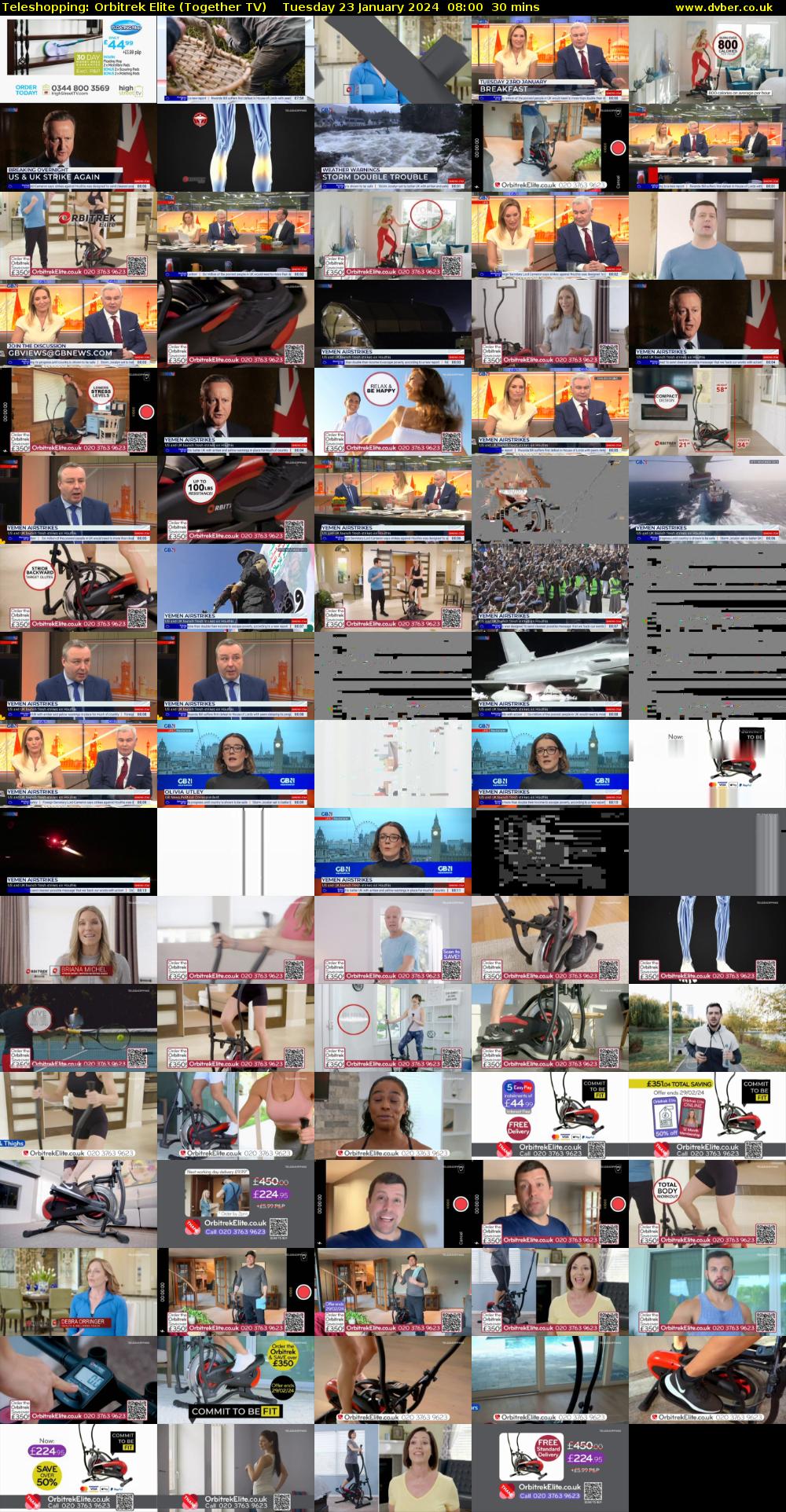 Teleshopping: Orbitrek Elite (Together TV) Tuesday 23 January 2024 08:00 - 08:30