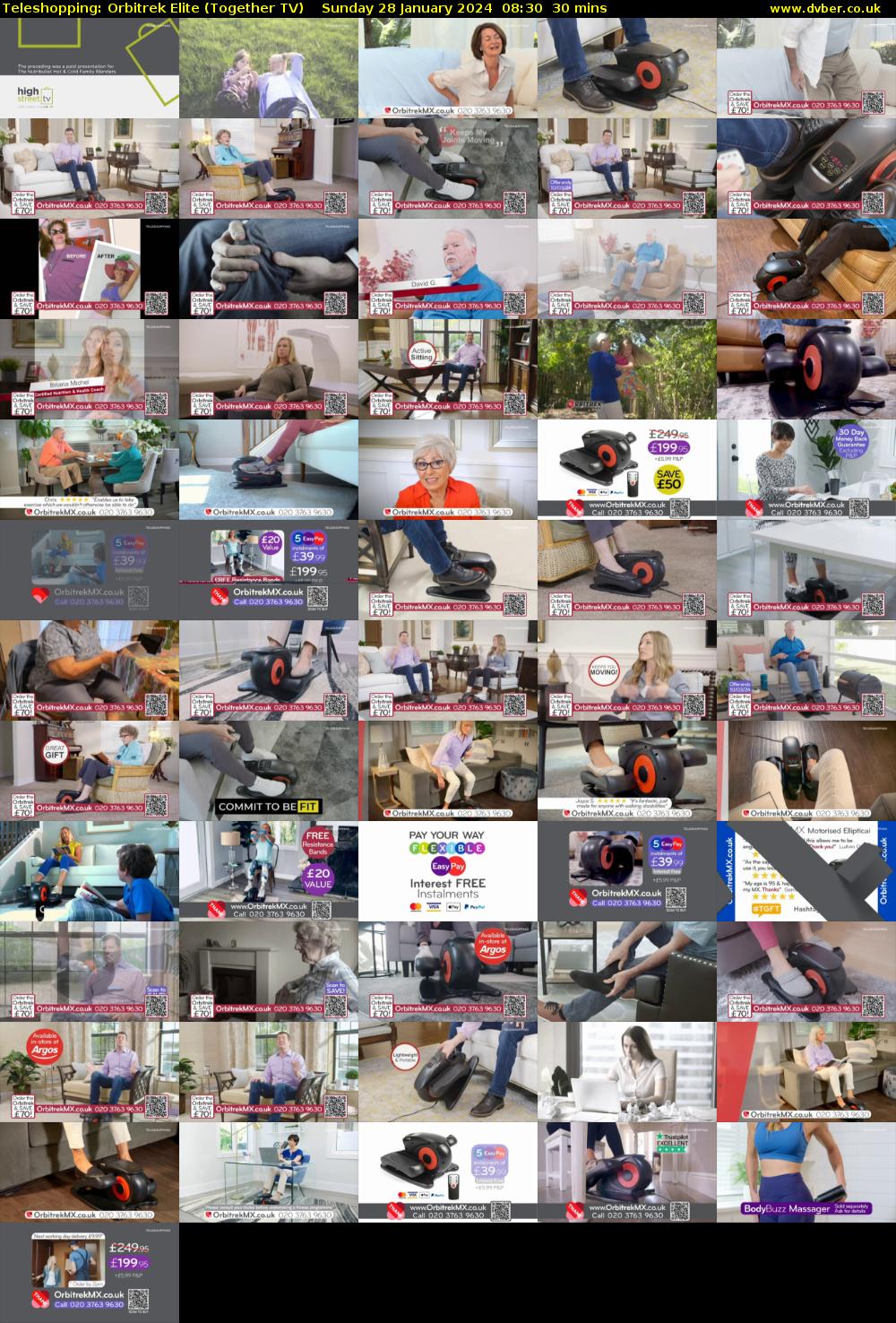 Teleshopping: Orbitrek Elite (Together TV) Sunday 28 January 2024 08:30 - 09:00