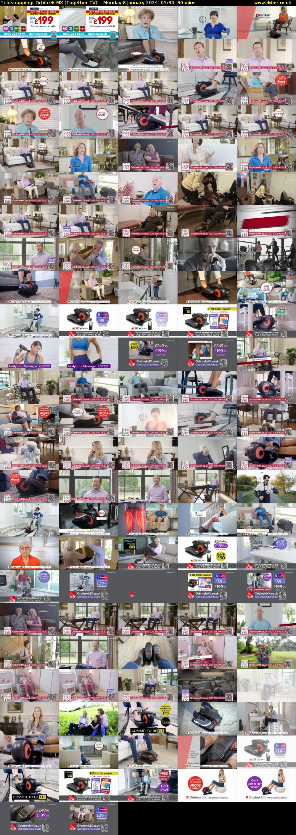 Teleshopping: Orbitrek MX (Together TV) Monday 8 January 2024 05:30 - 06:00