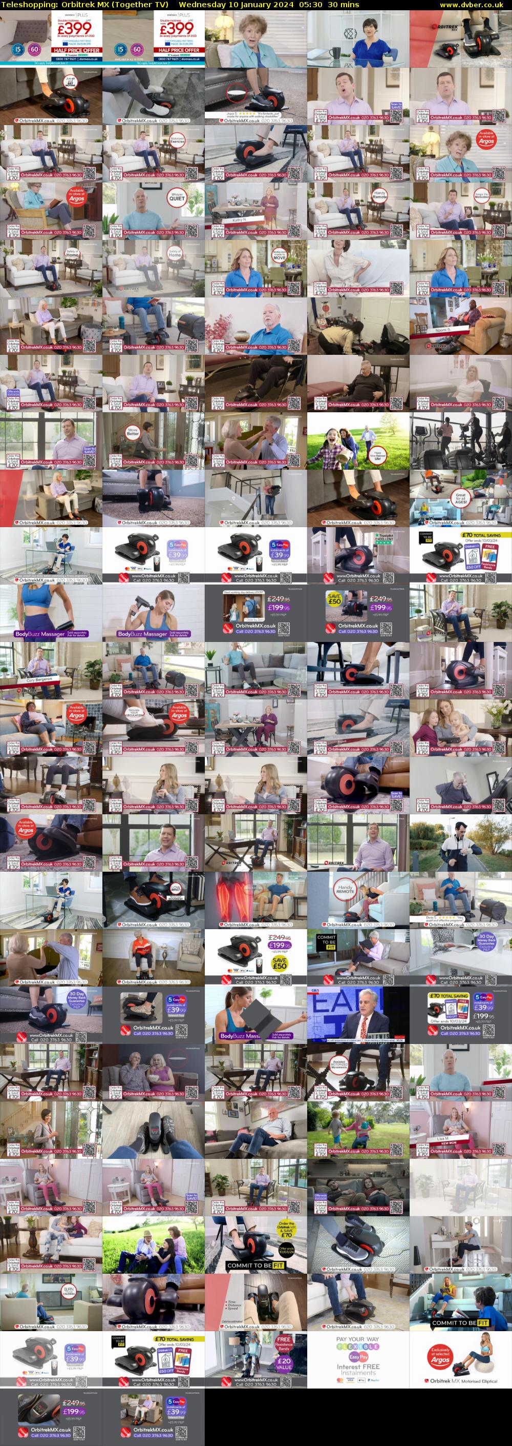 Teleshopping: Orbitrek MX (Together TV) Wednesday 10 January 2024 05:30 - 06:00