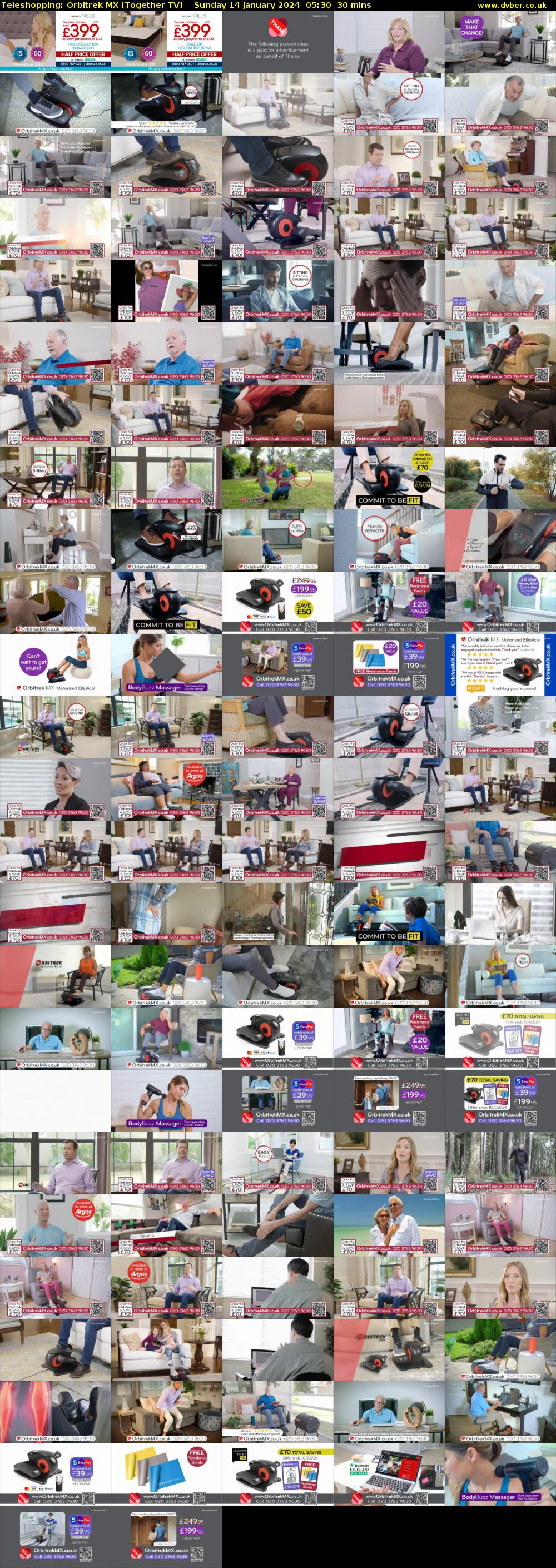 Teleshopping: Orbitrek MX (Together TV) Sunday 14 January 2024 05:30 - 06:00