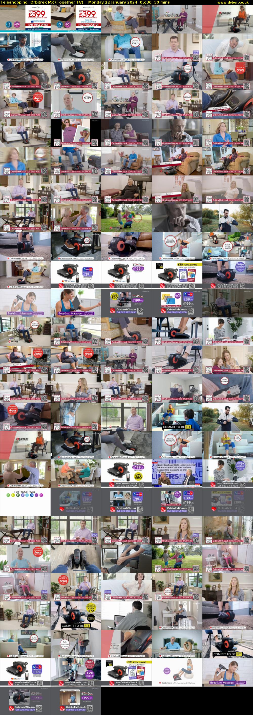 Teleshopping: Orbitrek MX (Together TV) Monday 22 January 2024 05:30 - 06:00