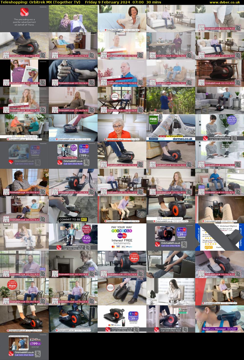 Teleshopping: Orbitrek MX (Together TV) Friday 9 February 2024 07:00 - 07:30