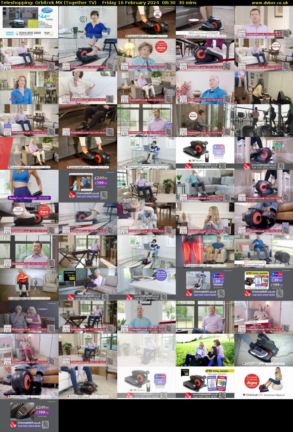 Teleshopping: Orbitrek MX (Together TV) Friday 16 February 2024 08:30 - 09:00