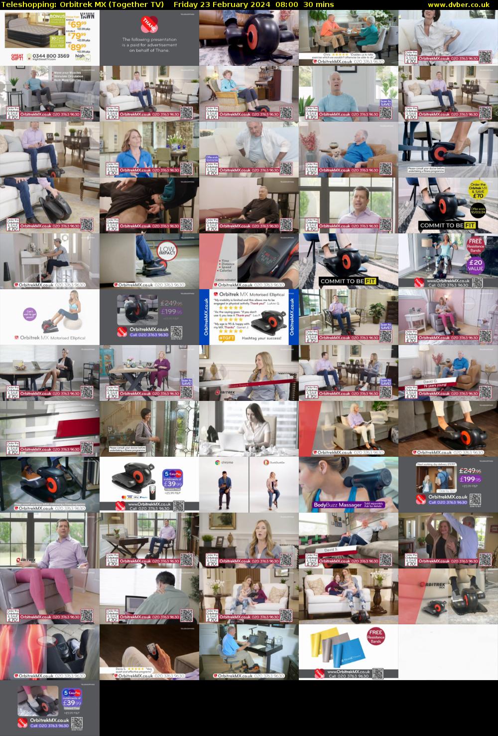 Teleshopping: Orbitrek MX (Together TV) Friday 23 February 2024 08:00 - 08:30