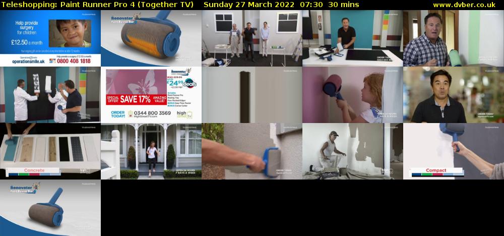 Teleshopping: Paint Runner Pro 4 (Together TV) Sunday 27 March 2022 07:30 - 08:00